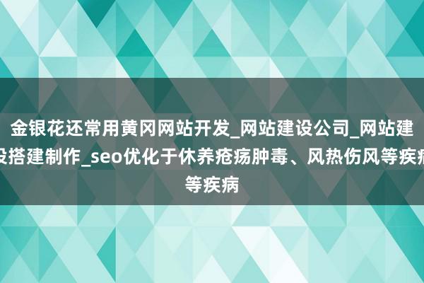 金银花还常用黄冈网站开发_网站建设公司_网站建设搭建制作_seo优化于休养疮疡肿毒、风热伤风等疾病