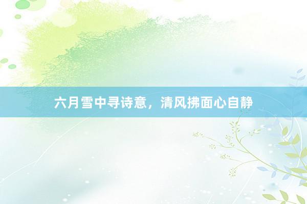 六月雪中寻诗意，清风拂面心自静